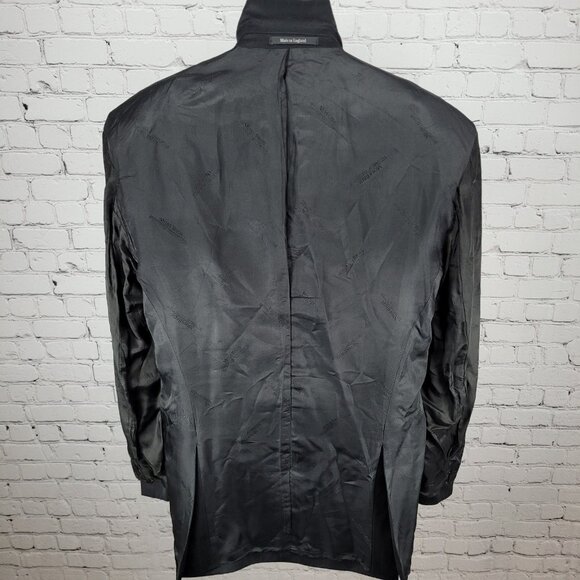 Moss Bros Italian Wool Super 120's Limited Edition Double Breasted Tuxedo 42L - Picture 7 of 16